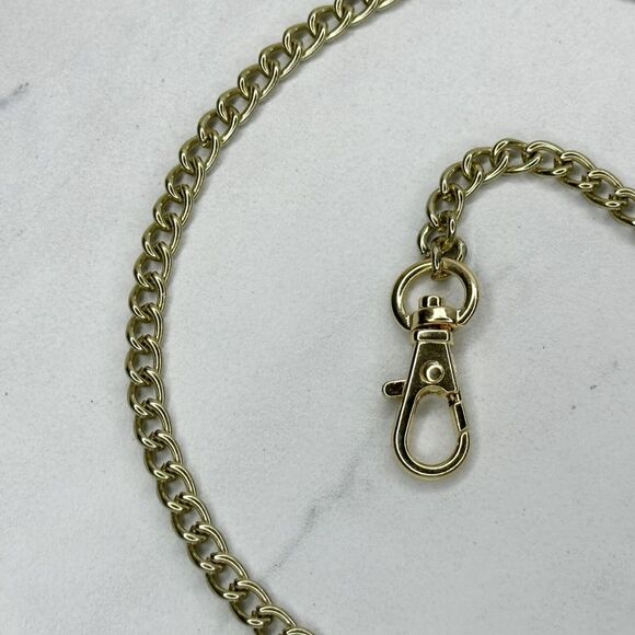 Gold Tone Skinny Chain Link Handbag Strap Replacement Crossbody ✨ - Picture 10 of 11